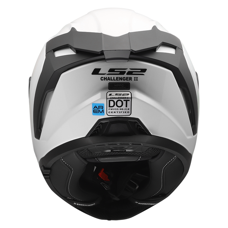 LS2 Challenger II Helmet - White/Black