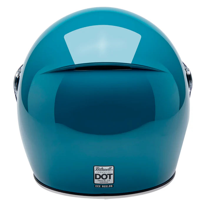 bitwell gringo s solid blue motorcycle helmet Biltwell