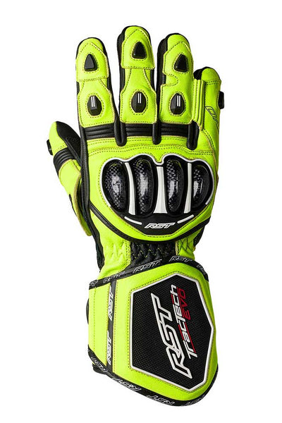 Gants cuir RST Tractech Evo 4 vert fluo/noir - Équipement route sur La Gants cuir RST Tractech Evo 4 vert fluo/noir - Équipement route sur La