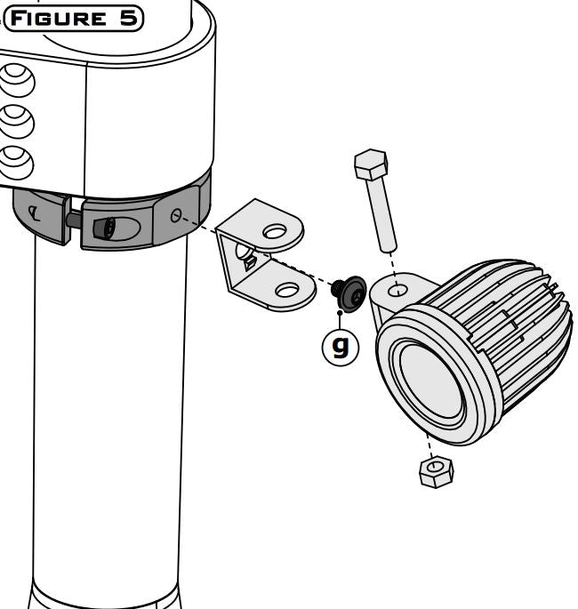 Denali Fork Tube Light Mounts
