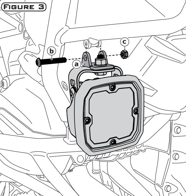 Denali Crashbar Light Mounts BMW