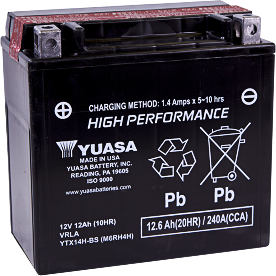 Yuasa YTX14H-BS High Performance AGM Battery