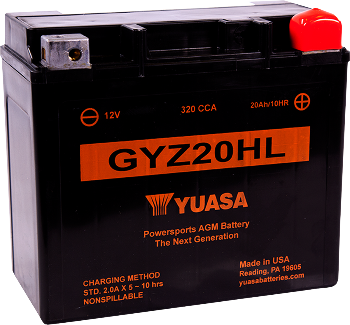 Yuasa GYZ20HL Factory Activated AGM High Performance Battery