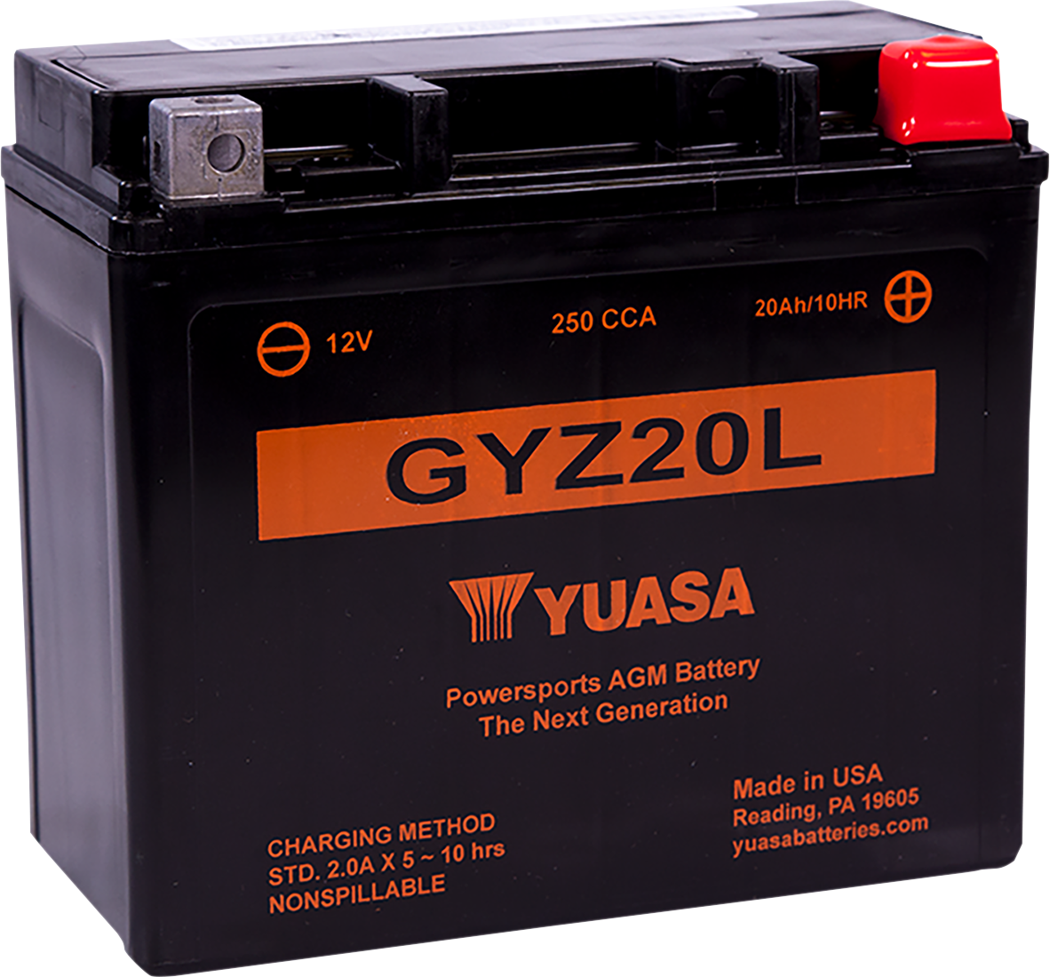 Yuasa GYZ20L Factory Activated AGM High Performance Battery