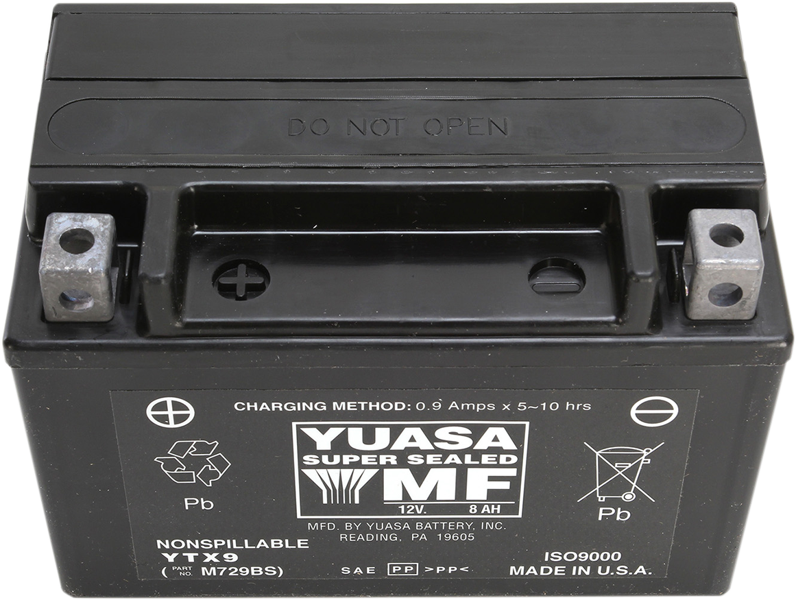 Yuasa YTX9 Factory Activated AGM Battery