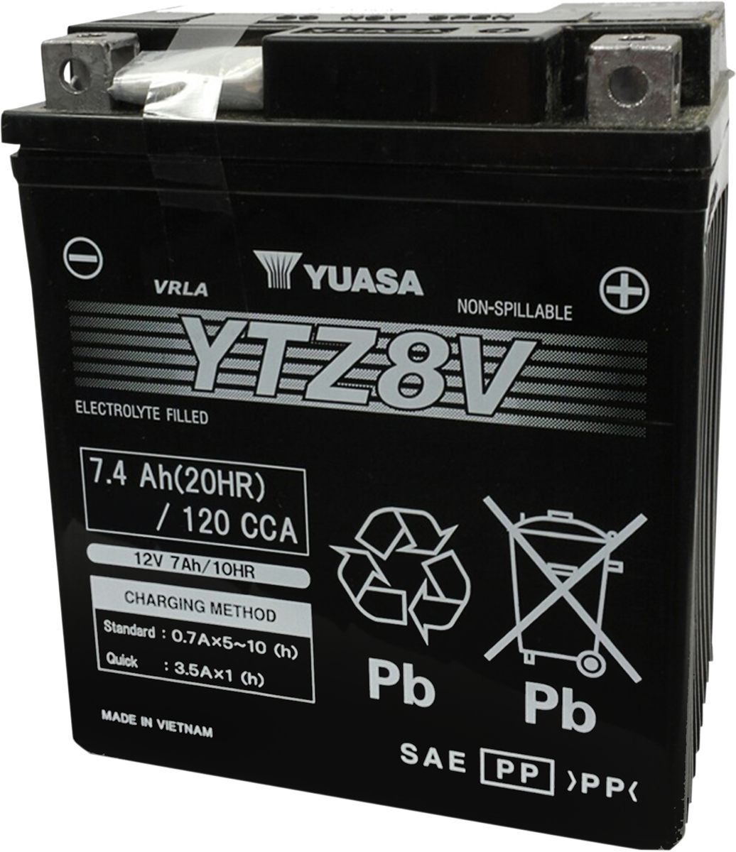 Yuasa YTZ8V Factory Activated AGM High Performance Battery