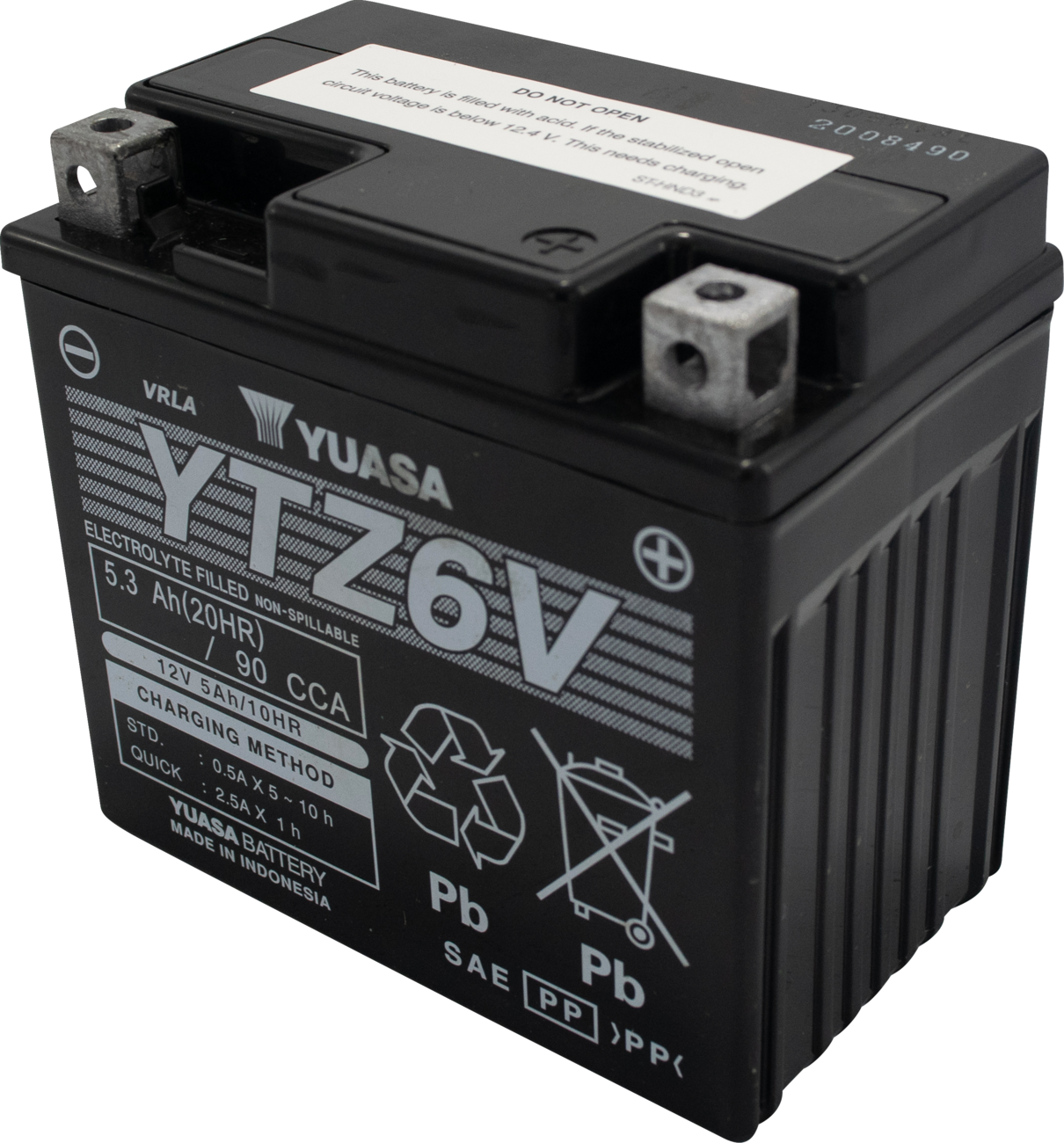 Yuasa YTZ6V Factory Activated AGM Battery