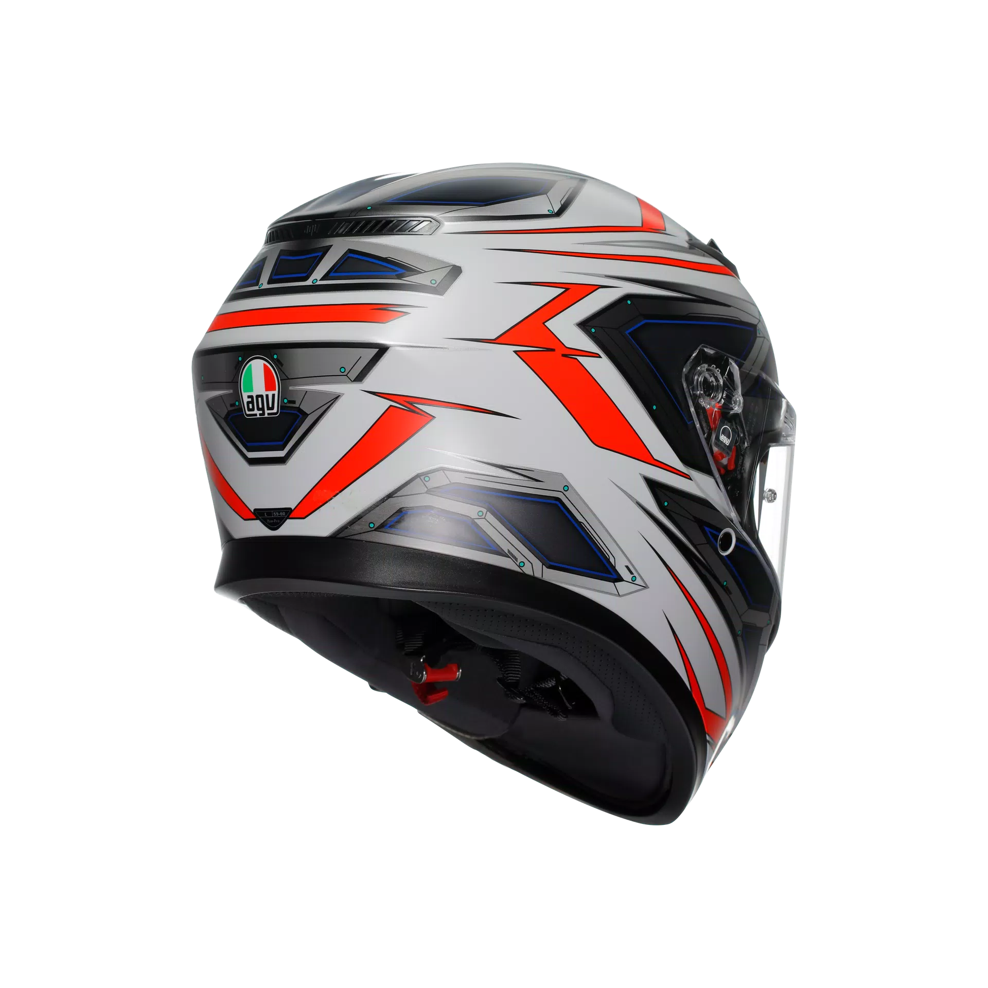 agv k3 helmets AGV K3 Space Matte White/Red Fluo Helmet XL