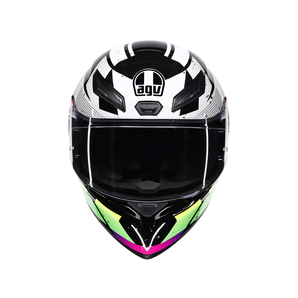 AGV K1 S Punkpulse Helmet - Black/Purple/Lime