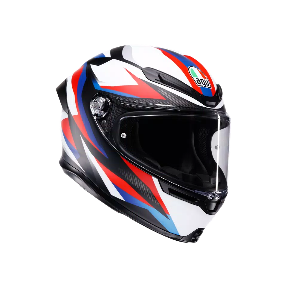 agv helmet store near me AGV K6 S Timewarp Helmet - Black/Red/Blue