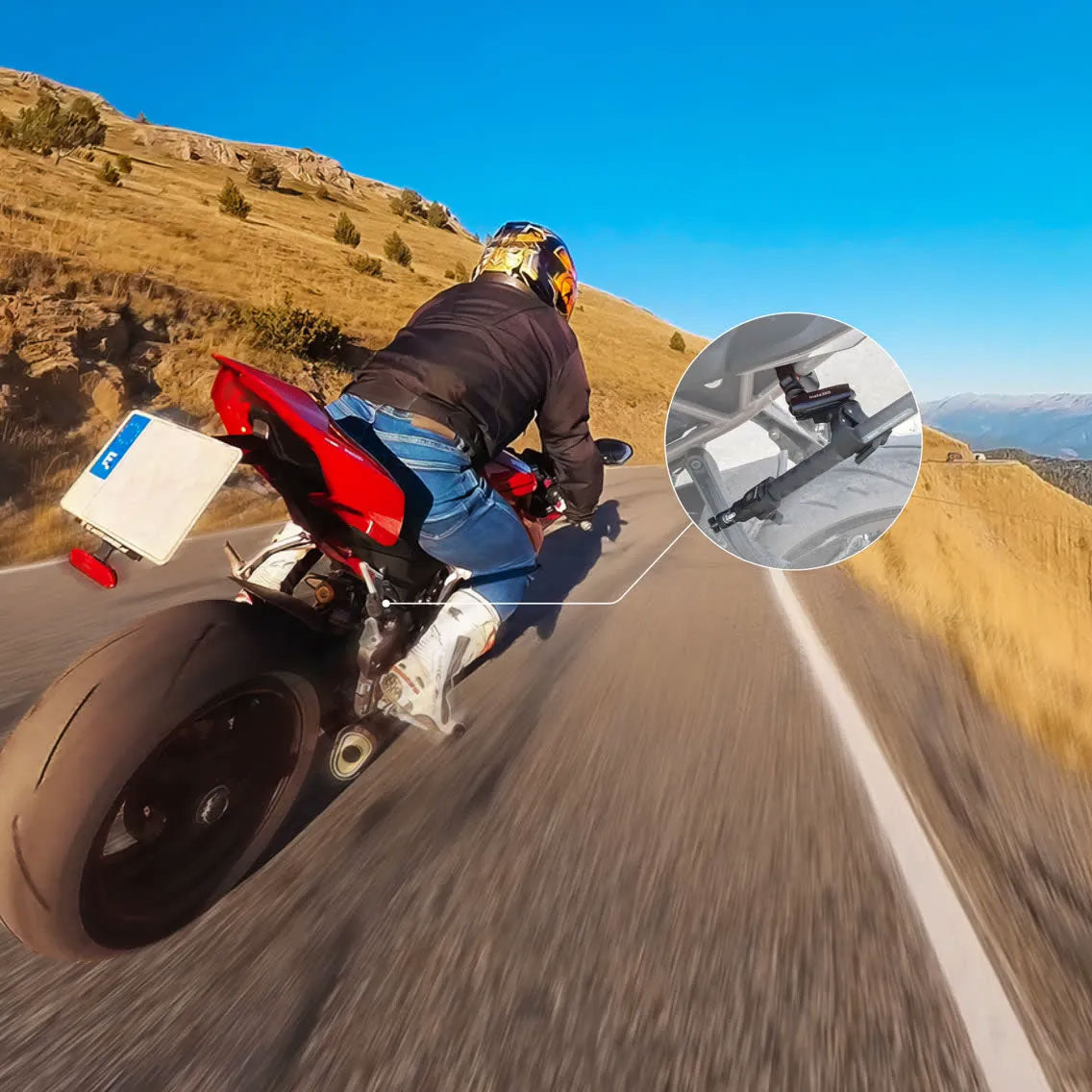 Insta360 Motorcycle Selfie Stick Clamp Support