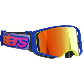 Alpinestars Supertech Vista Goggles - Blue/Yellow/Purple ~ Red Mirror Lens