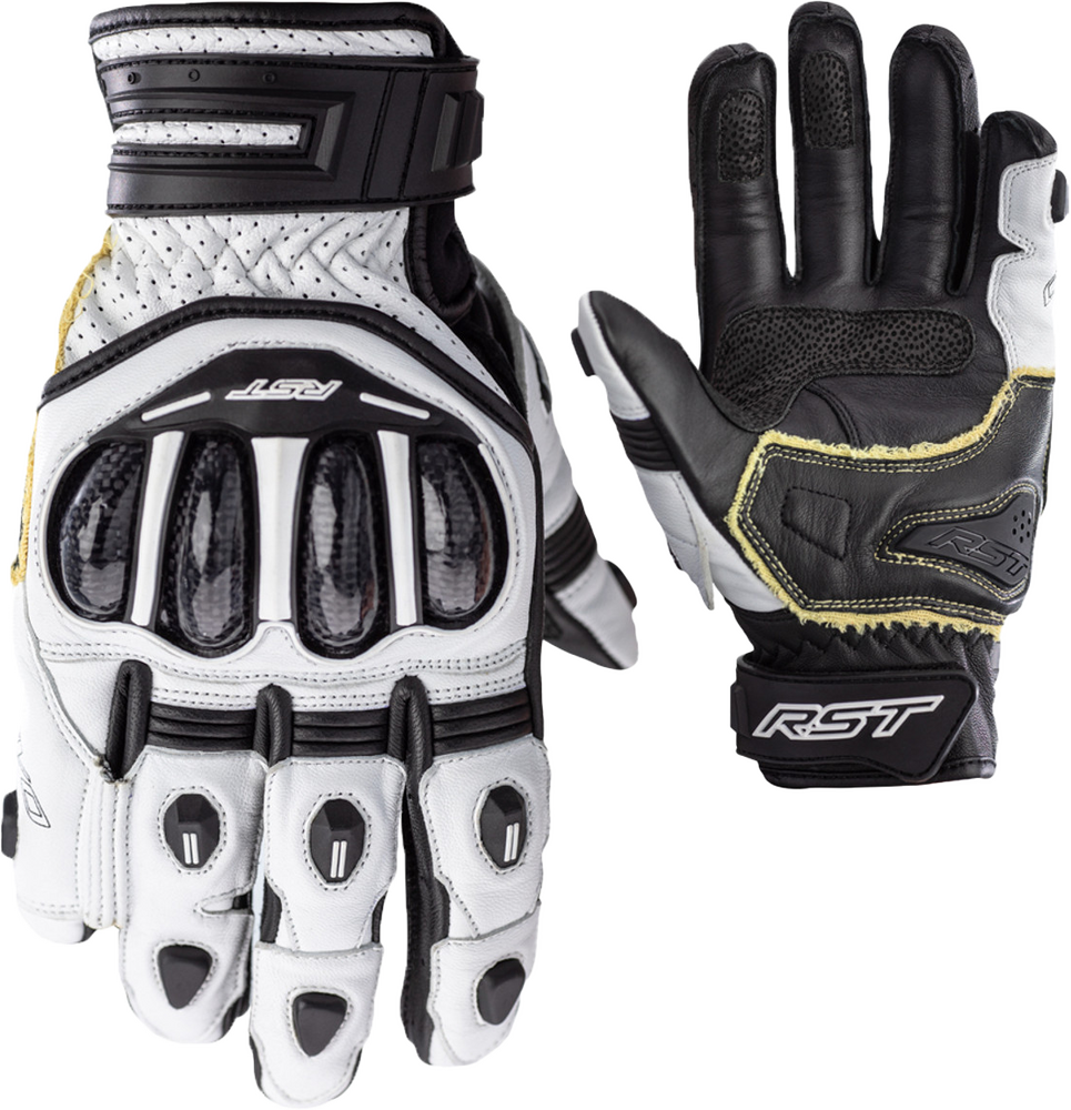 RST Tractech Evo 4 Short CE Gloves White/White/Black / XL