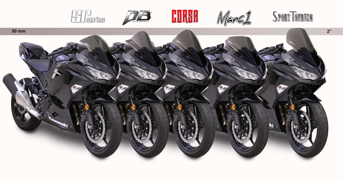 Zero Gravity Sport Touring Windscreen Kawasaki Ninja 400 2018-2023