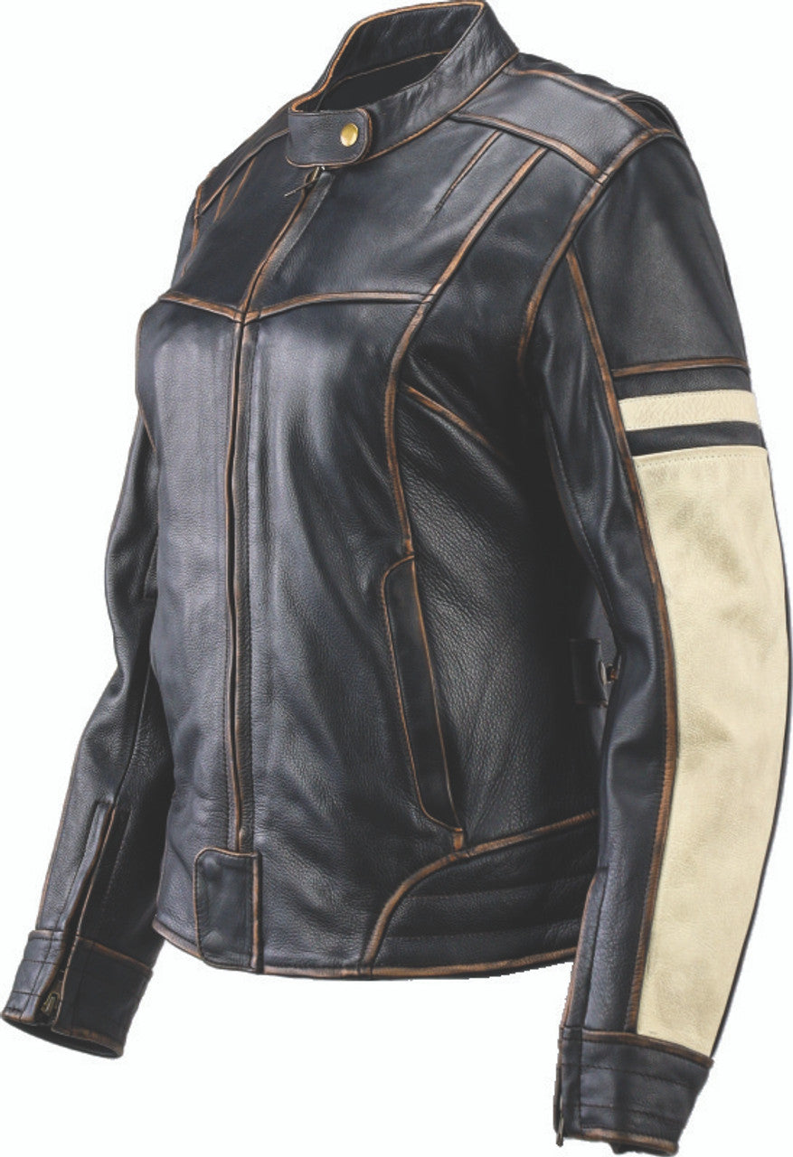 Kuryakyn Leather By River Road Dame Vintage Leather Jacket for Women