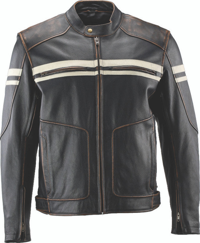Kuryakyn Leather By River Road Hoodlum Vintage Leather Jacket