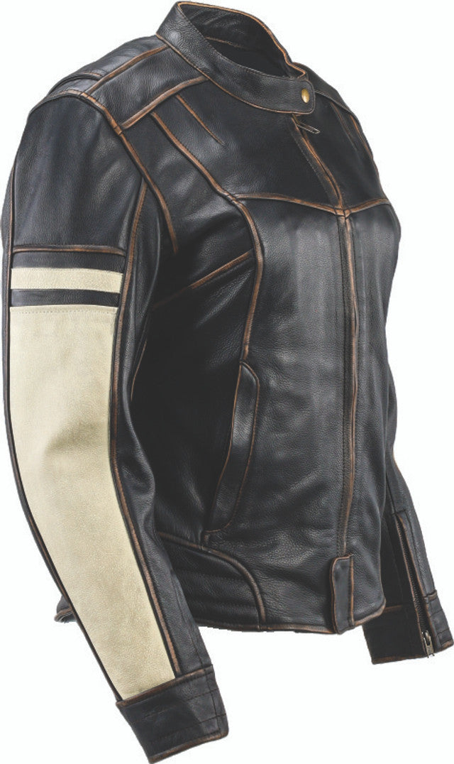 Kuryakyn Leather By River Road Dame Vintage Leather Jacket for Women