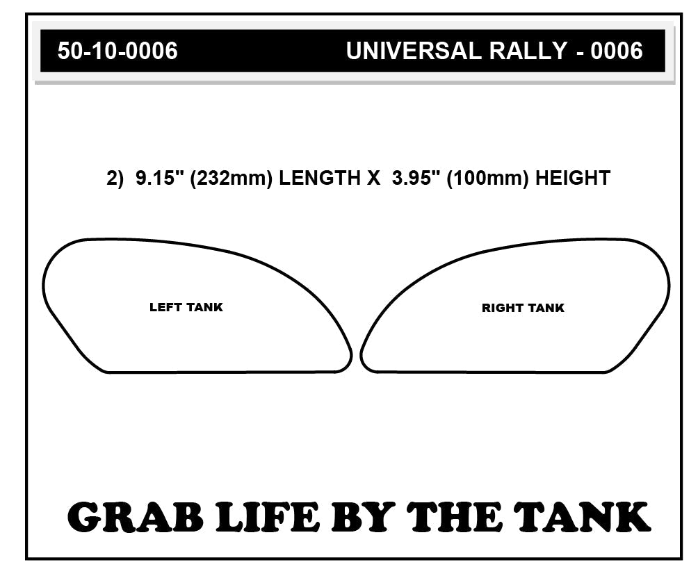 Stompgrip Universal Volcano Rally Tank Pad