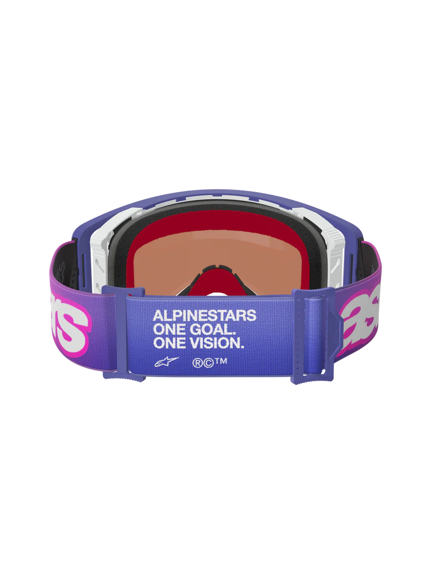 Alpinestars Supertech Vision Goggle - Vista - Purple Fluo/Pink - Blue Mirror Lens