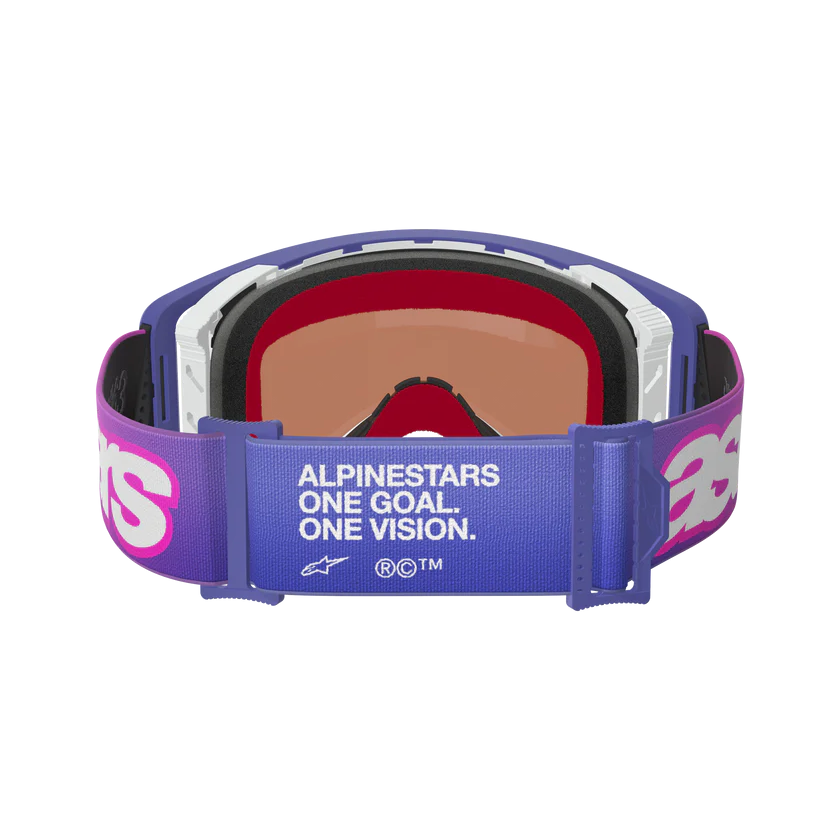 Alpinestars Supertech Vision Goggle - Vista - Purple Fluo/Pink - Blue Mirror Lens