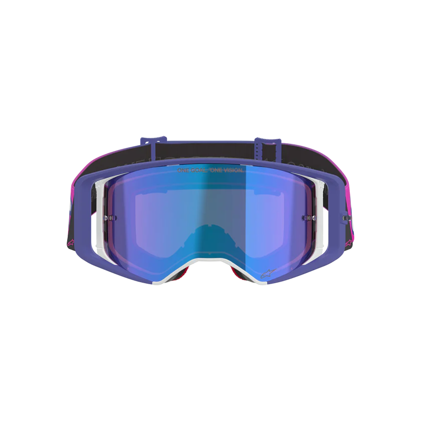 Alpinestars Supertech Vision Goggle - Vista - Purple Fluo/Pink - Blue Mirror Lens