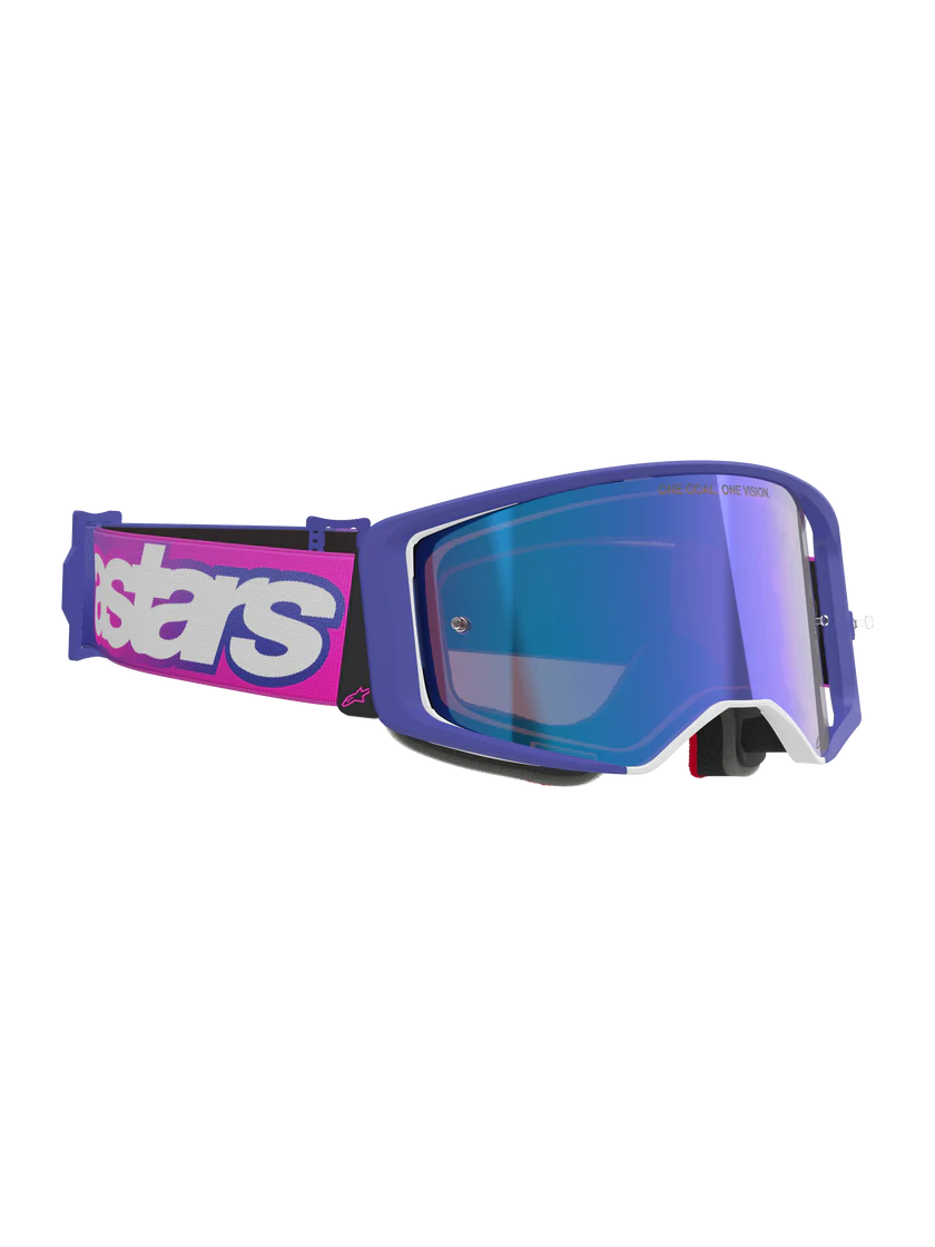 Alpinestars Supertech Vision Goggle - Vista - Purple Fluo/Pink - Blue Mirror Lens