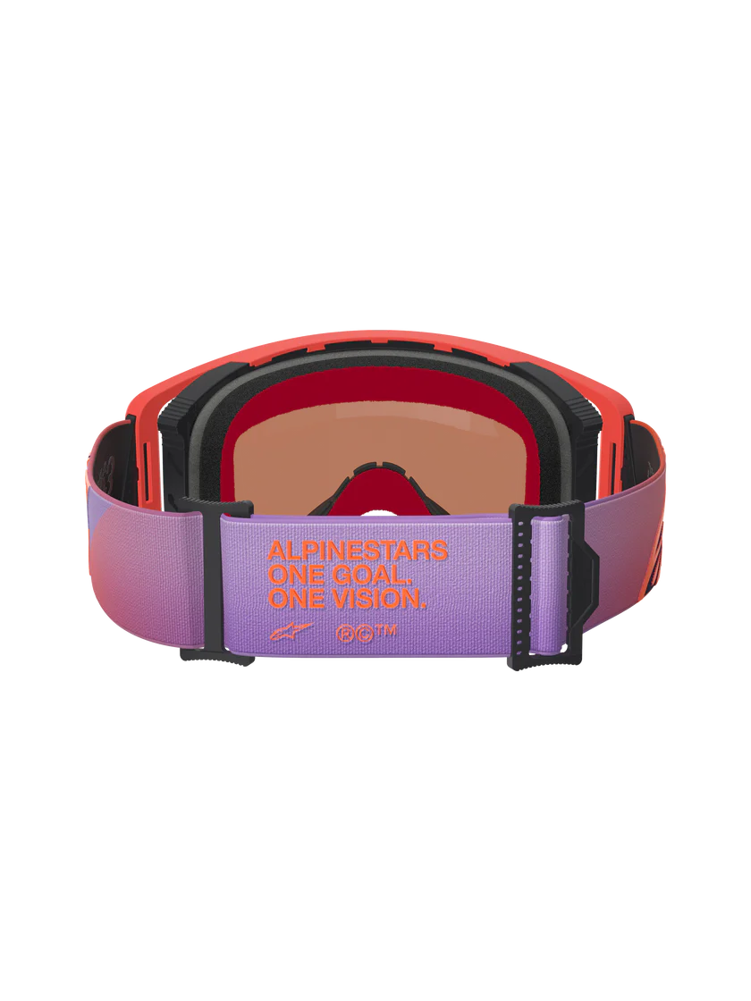Alpinestars Supertech Vision Goggle - Corp - Hot Coral Purple - Blue Mirror Lens