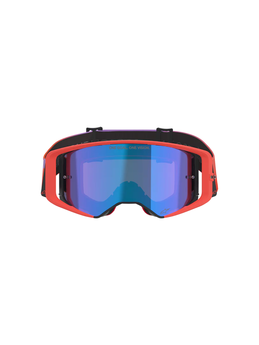 Alpinestars Supertech Vision Goggle - Corp - Hot Coral Purple - Blue Mirror Lens