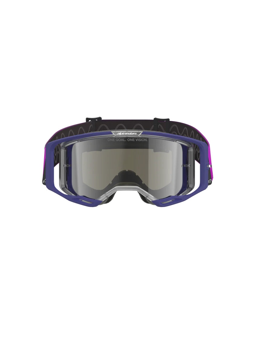 Alpinestars Vision 8 Goggle - Corp - Purple/Light Gray - Silver Mirror Lens