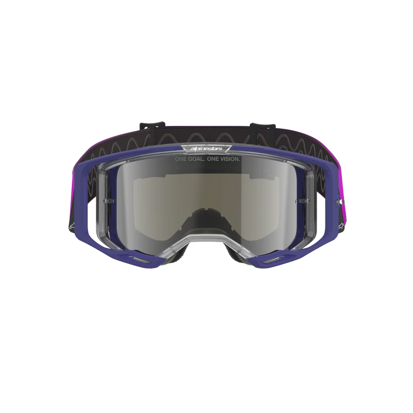 Alpinestars Vision 8 Goggle - Corp - Purple/Light Gray - Silver Mirror Lens