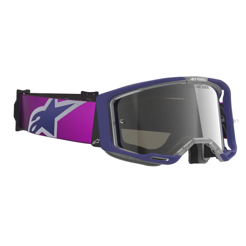 Alpinestars Vision 8 Goggle - Corp - Purple/Light Gray - Silver Mirror Lens
