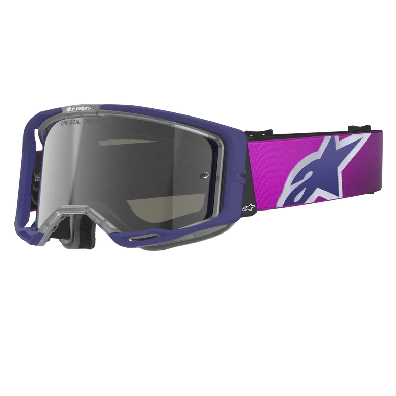 Alpinestars Vision 8 Goggle - Corp - Purple/Light Gray - Silver Mirror Lens
