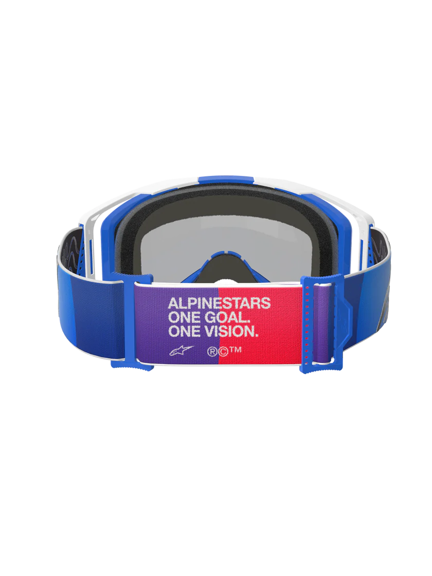 Alpinestars Vision 8 Goggle - Corp - Blue/White - Blue Mirror Lens