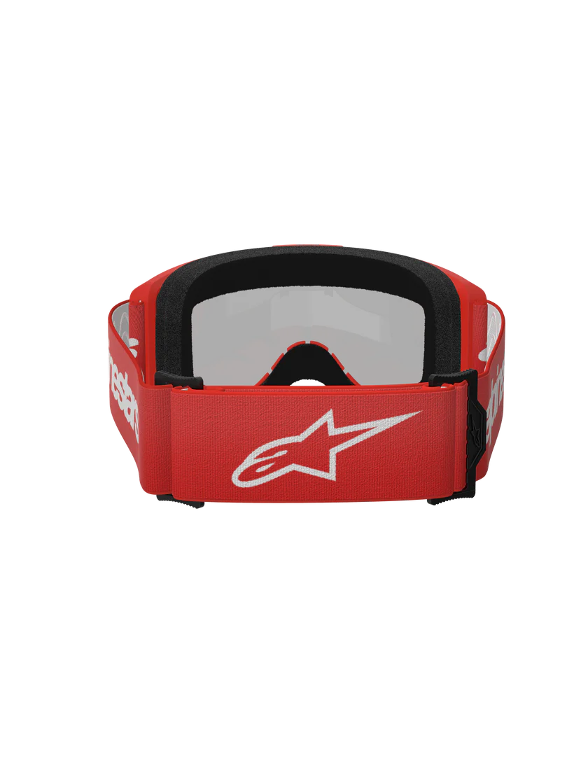 Alpinestars Vision 3 Goggle - Wordmark - Red - Silver Mirror Lens