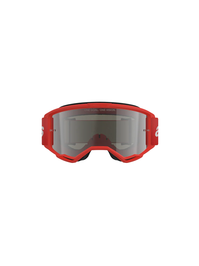 Alpinestars Vision 3 Goggle - Wordmark - Red - Silver Mirror Lens
