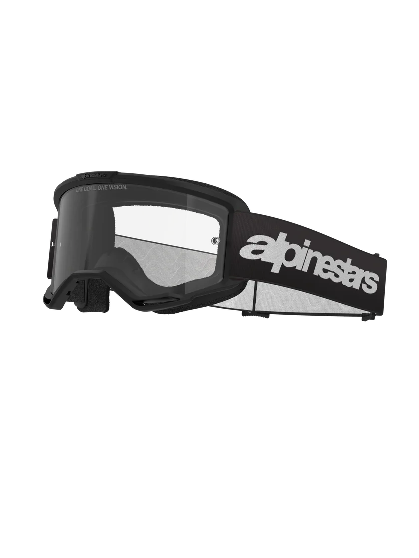Alpinestars Vision 3 Goggle - Wordmark - Black - Clear Lens