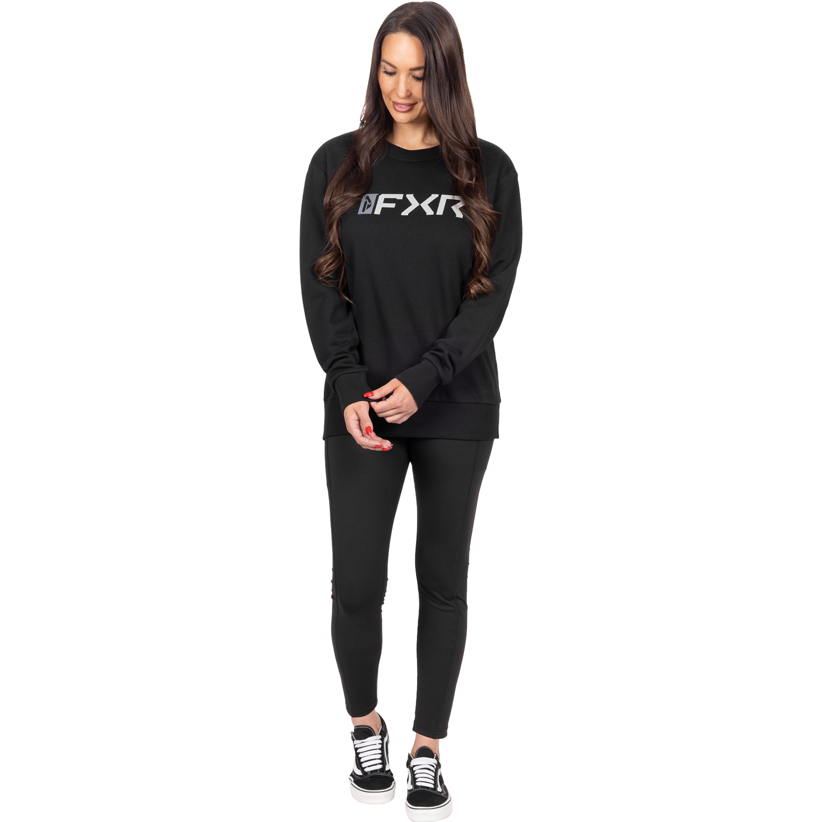 FXR Mitered Cotton Crewneck Sweatshirt for Women