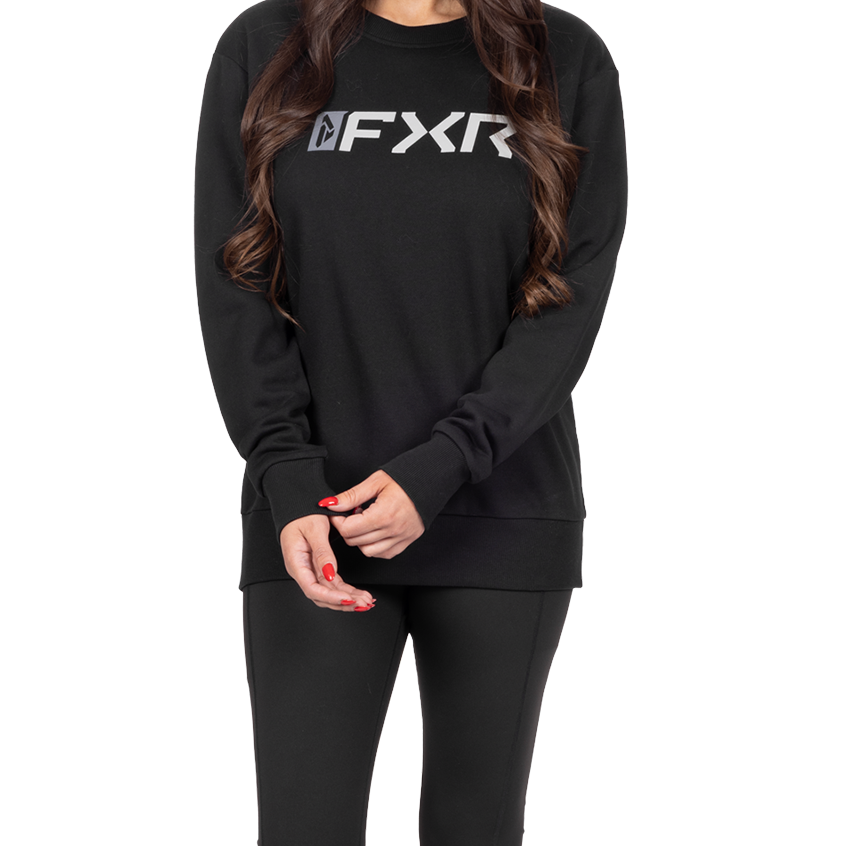FXR Mitered Cotton Crewneck Sweatshirt for Women