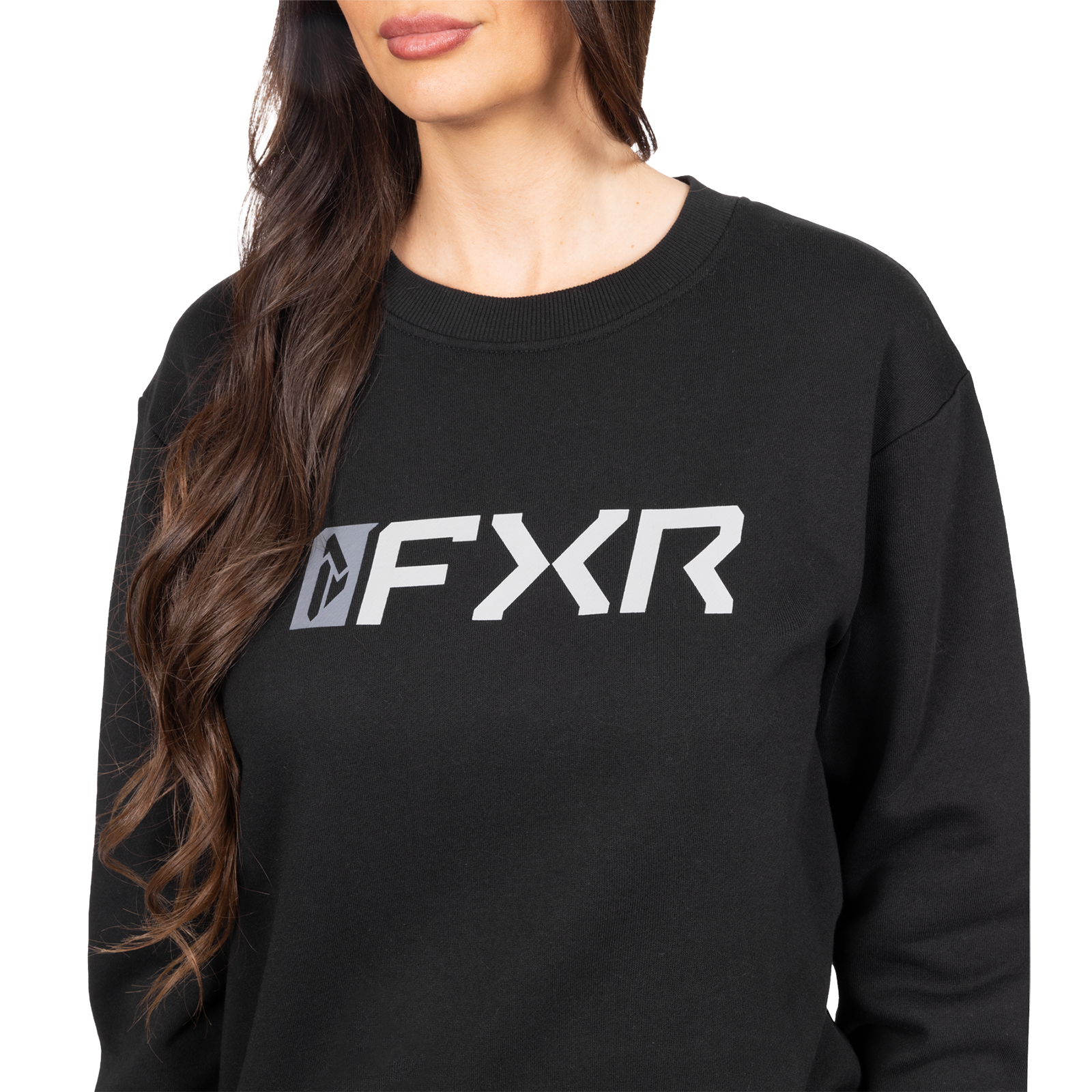 FXR Mitered Cotton Crewneck Sweatshirt for Women