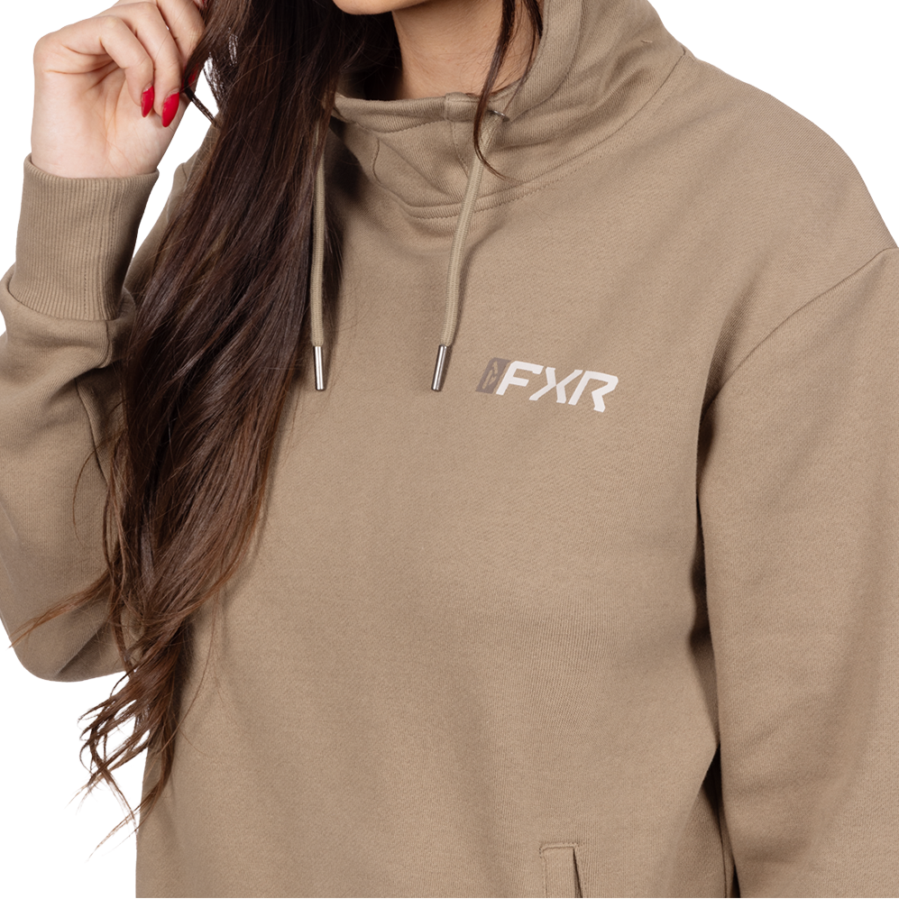 FXR Mitered Cotton Pullover Hoodie for Women