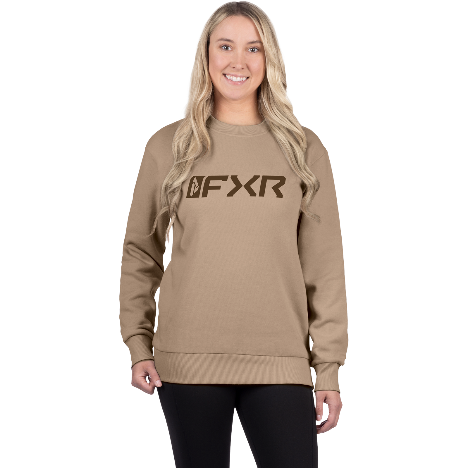 FXR Mitered Cotton Crewneck Sweatshirt for Women