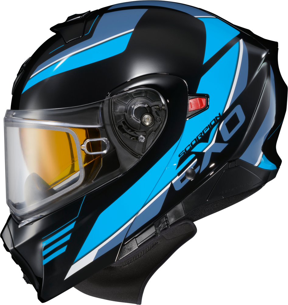 cycle gear scorpion helmets Scorpion EXO EXO-GT930 Cold Weather Dual Pane Helmet Large Modulus Black / Blue