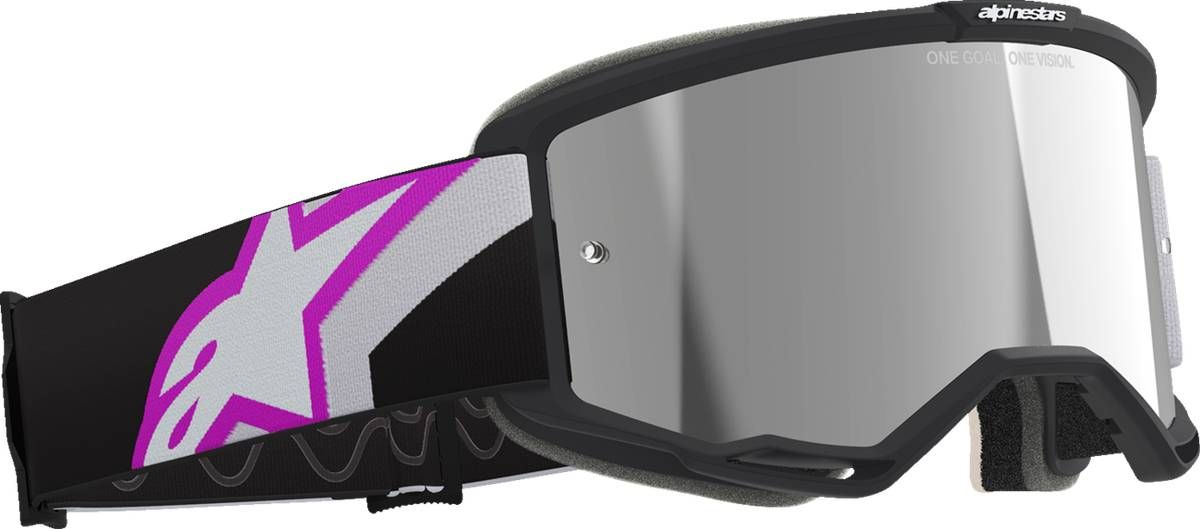 Alpinestars Vision 5 Goggle - Corp - Light Gray/Purple - Silver Mirror Lens