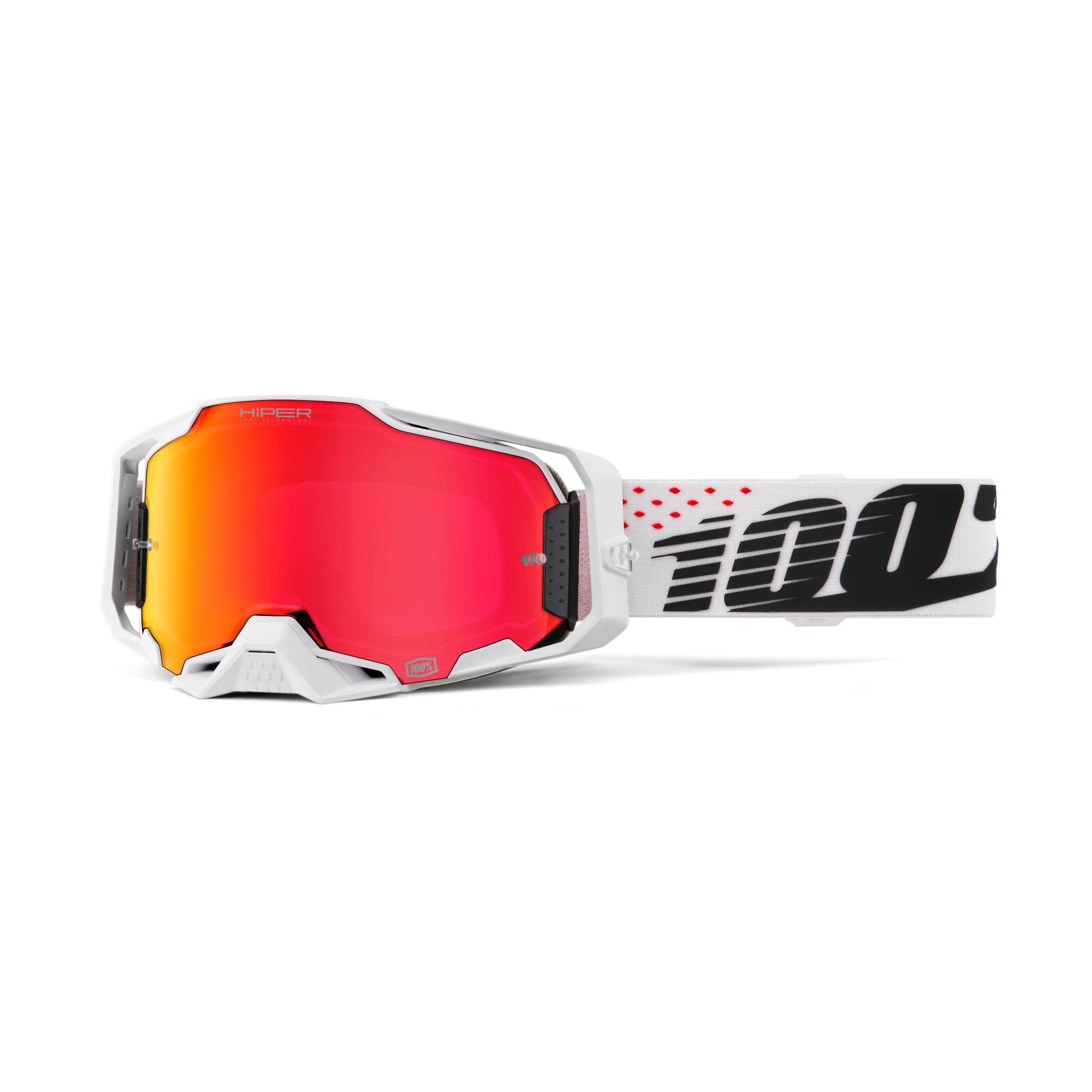 100% Armega Invicta Goggles With HiPER Red Mirror Lens