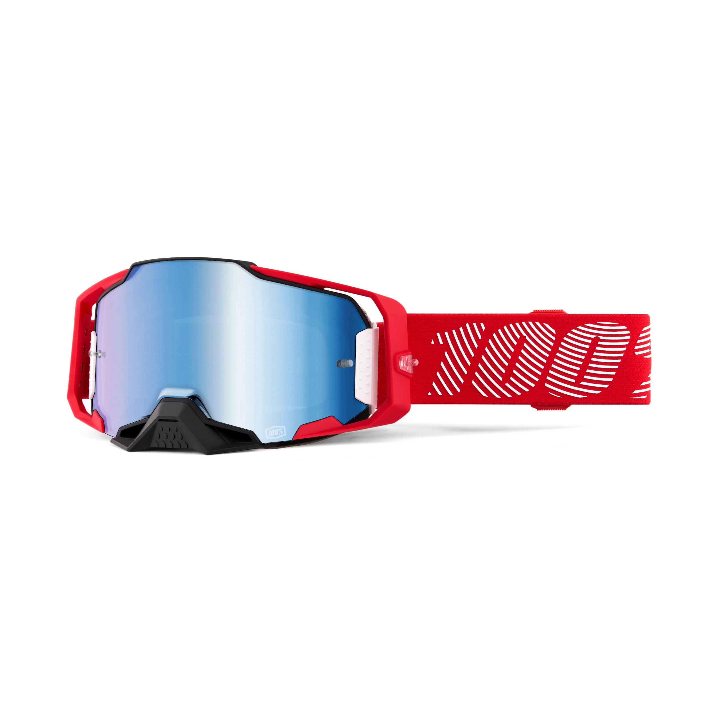 100% Armega M1 Goggles With Blue Mirror Lens