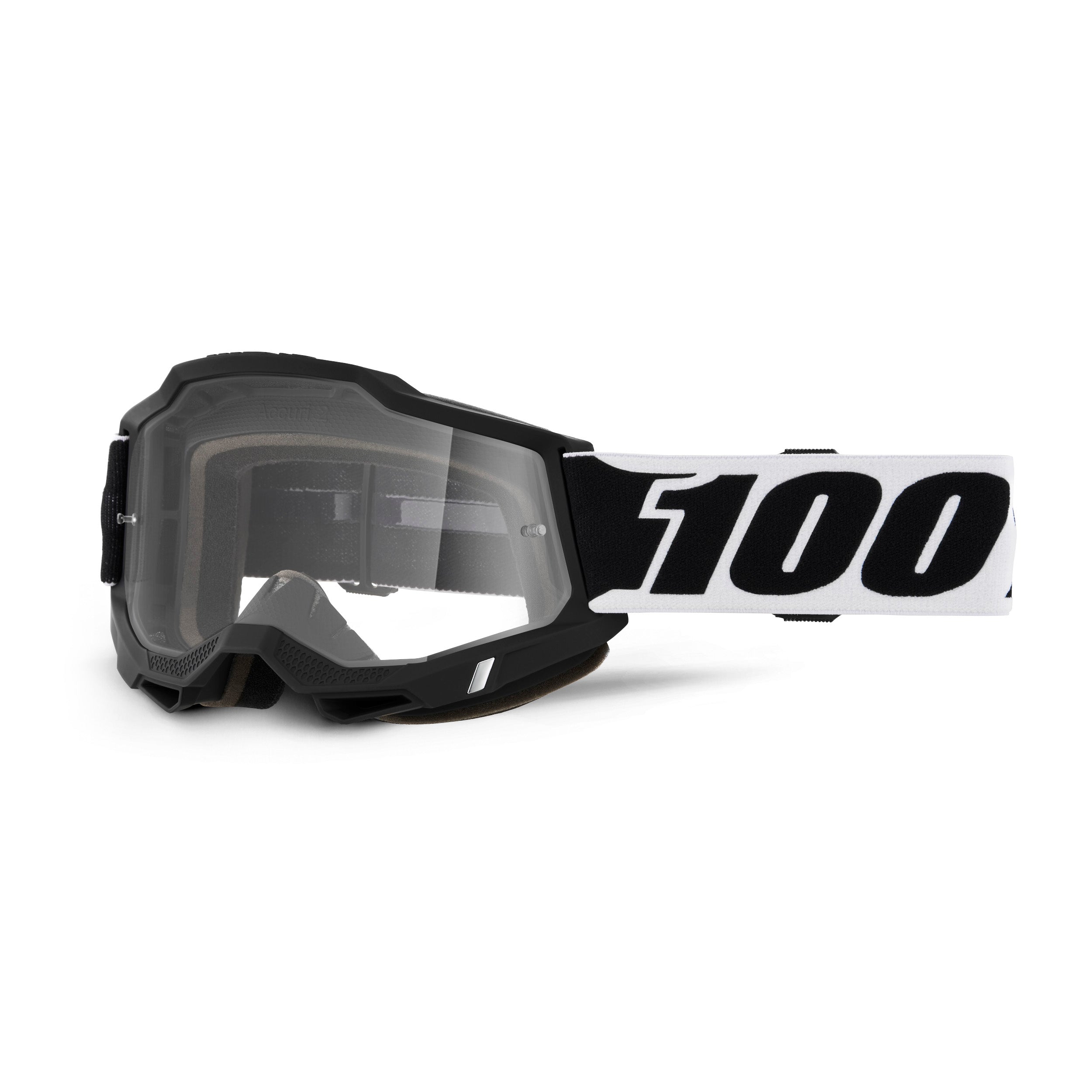 100% Accuri 2 Black Goggles With Clear Lens