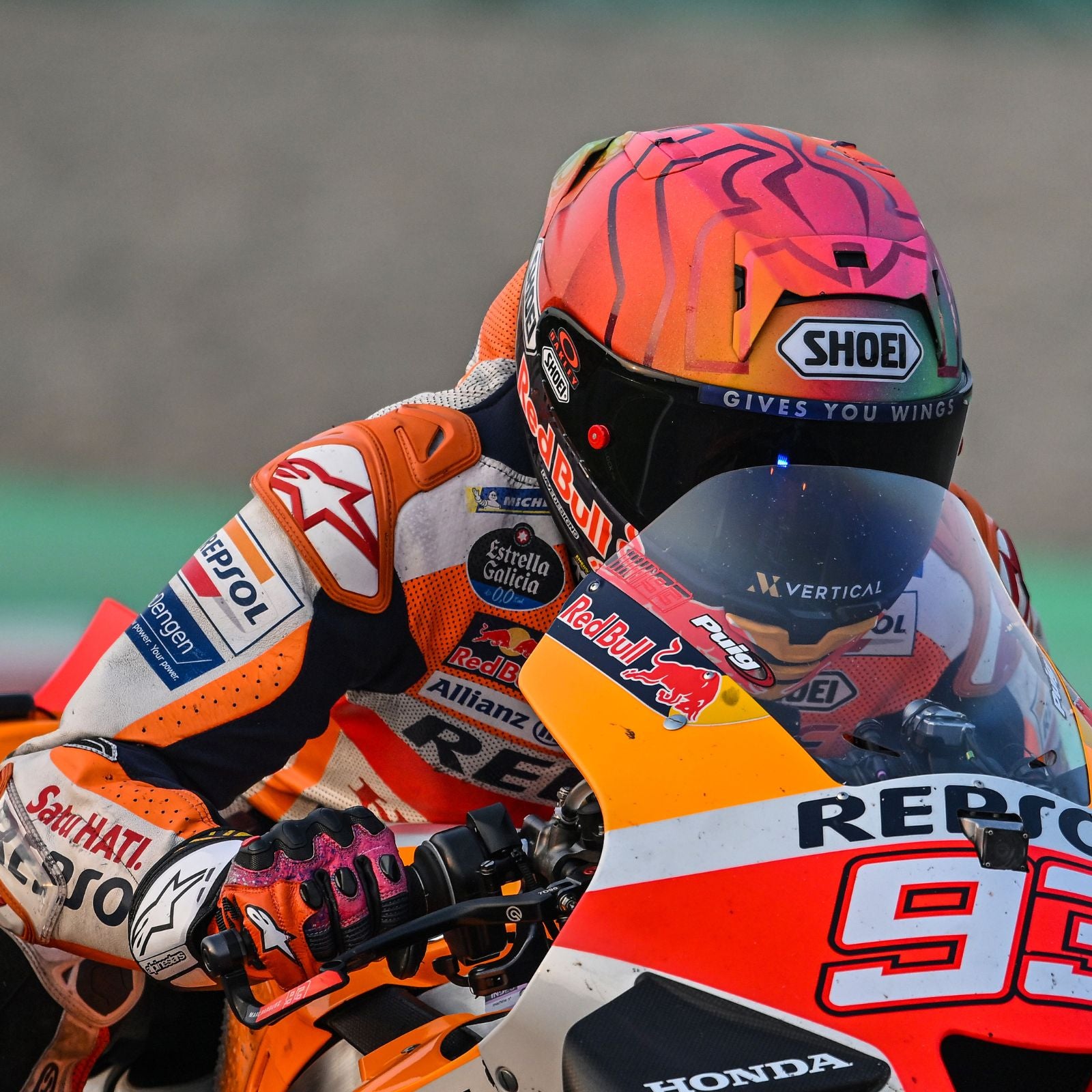 latest shoei racing helmet Shoei X-15 Marquez Holi Helmet - TC-1