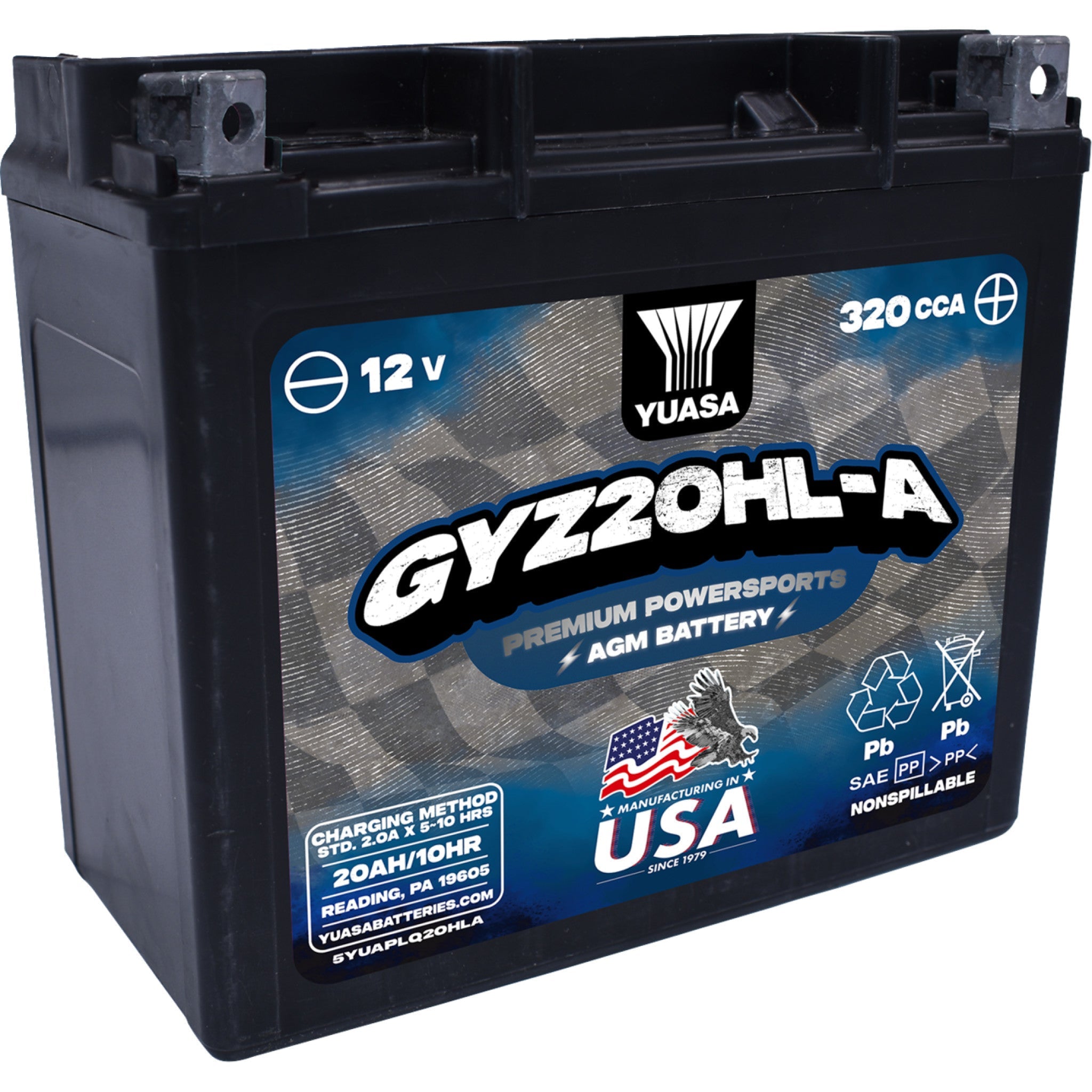 Yuasa GYZ20HL-A Factory Activated AGM Battery