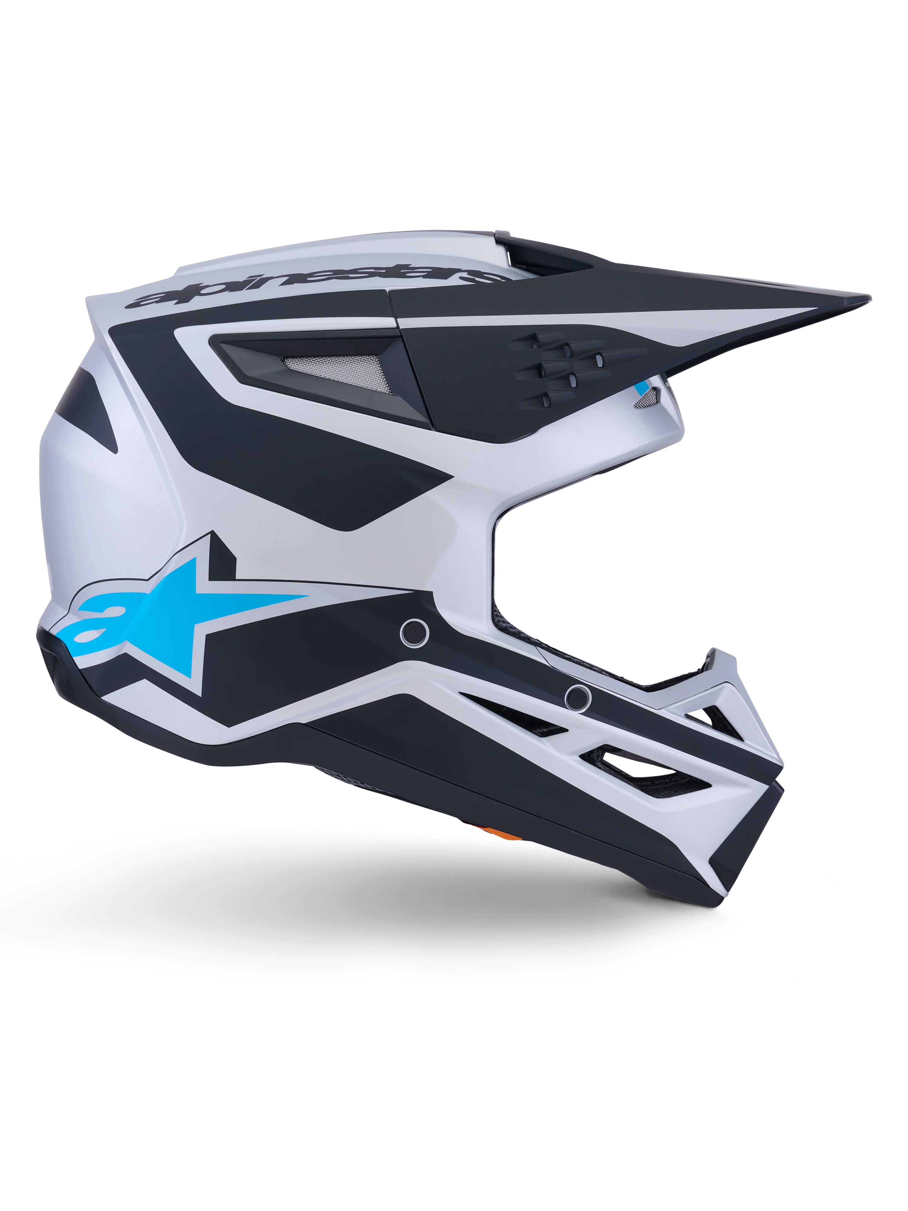 alpinestar dirt bike helmet Alpinestars SM3 Heat Helmet Small / Matte Silver/Blue/Black