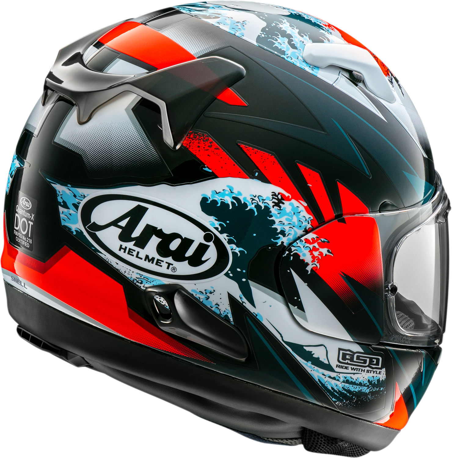 arai helmet japanese wave Arai Quantum-X Helmet - Wave